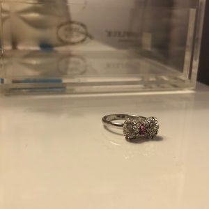 sparkly bow ring